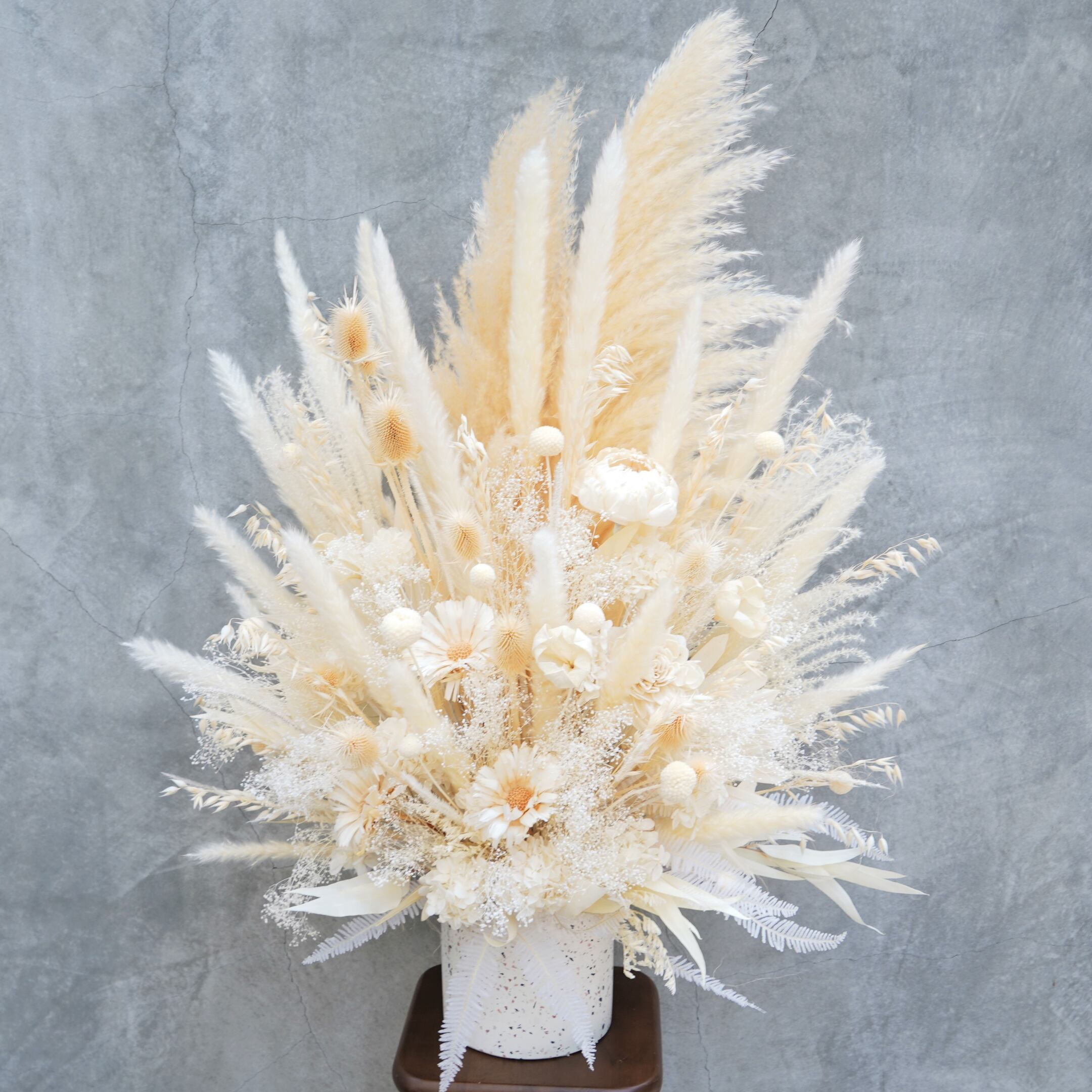 【オーダーメイド 】置き型ドライフラワーアレンジ(祝花) LLサイズ