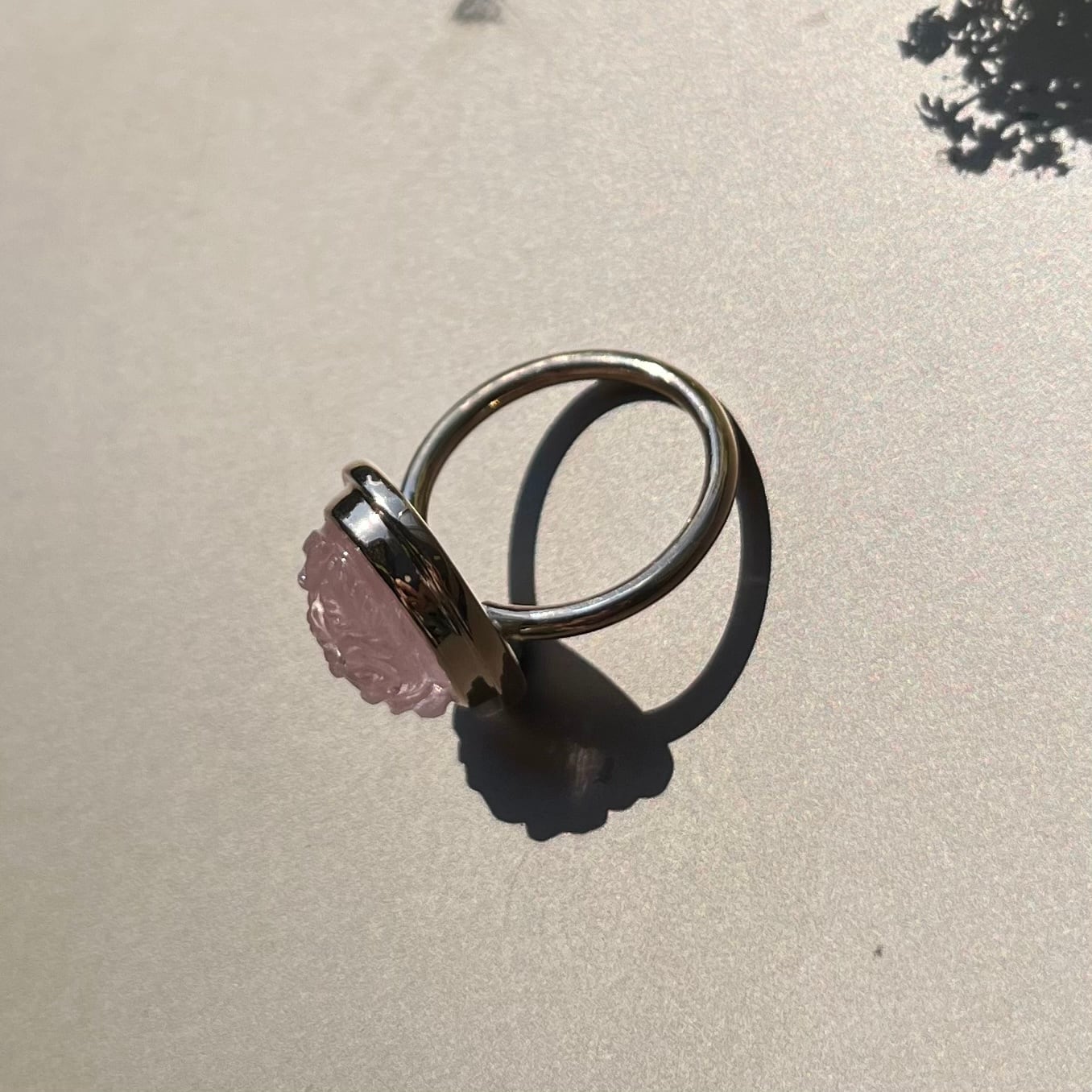 a flower］モルガナイト× K10YG リング | Shining Baby jewelry