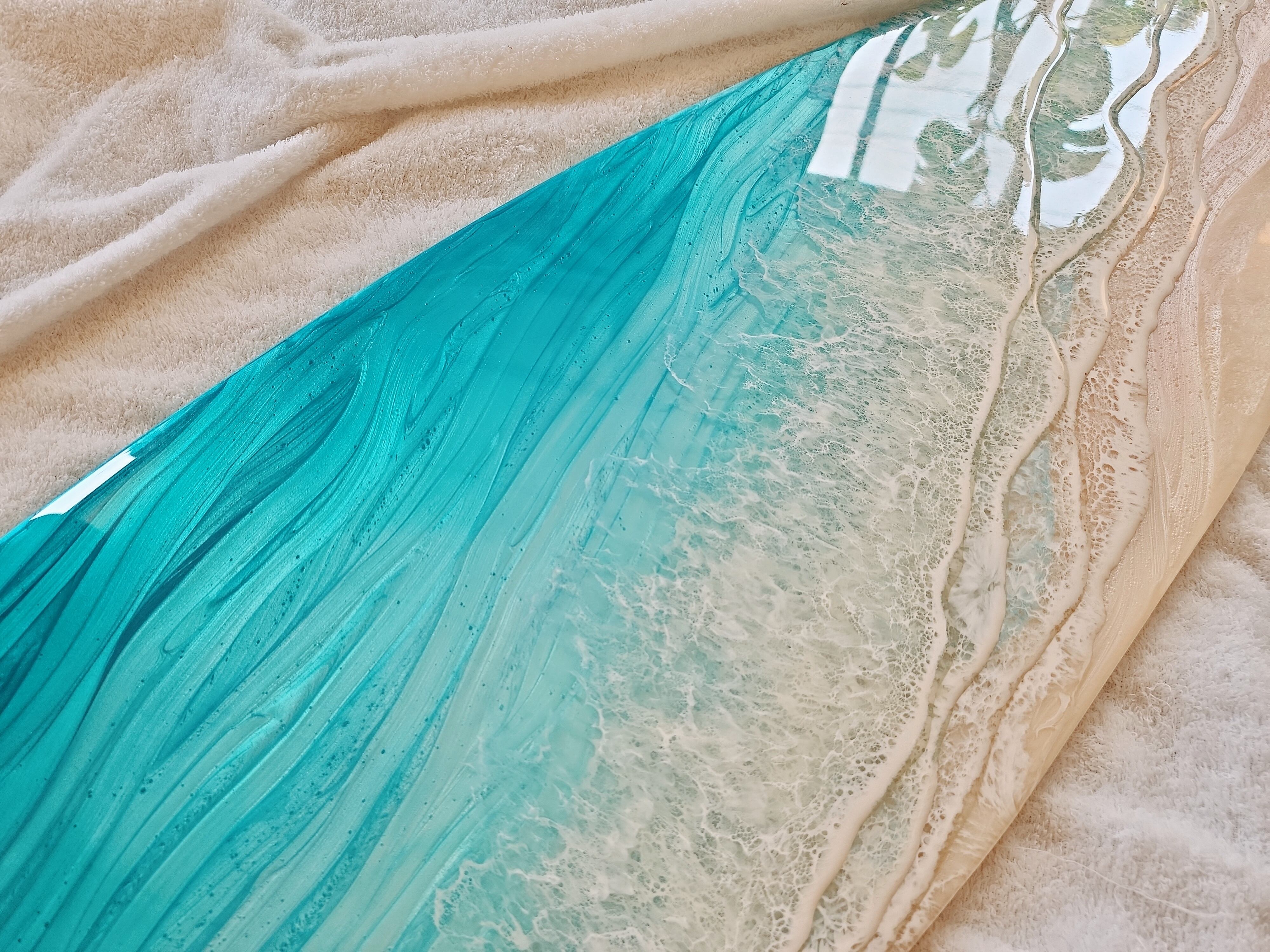 331.オーシャンレジンアート サーフボード型パネル大 | Leaf Edgez