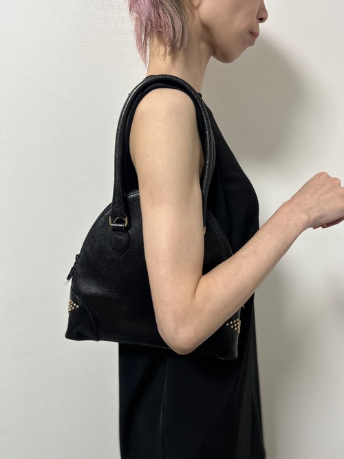 Yves Saint Laurent イヴ・サンローラン トートバッグ ブラック Yスタッズ レザー ブガッディ vintage ヴィンテージ オールド dkvdnw