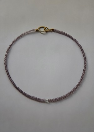 Czech beads choker  Dusty Purple