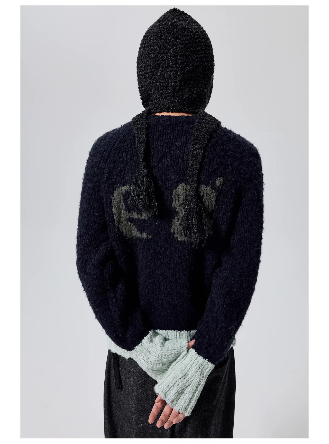 Simple Project Color-block Zip Cardigan