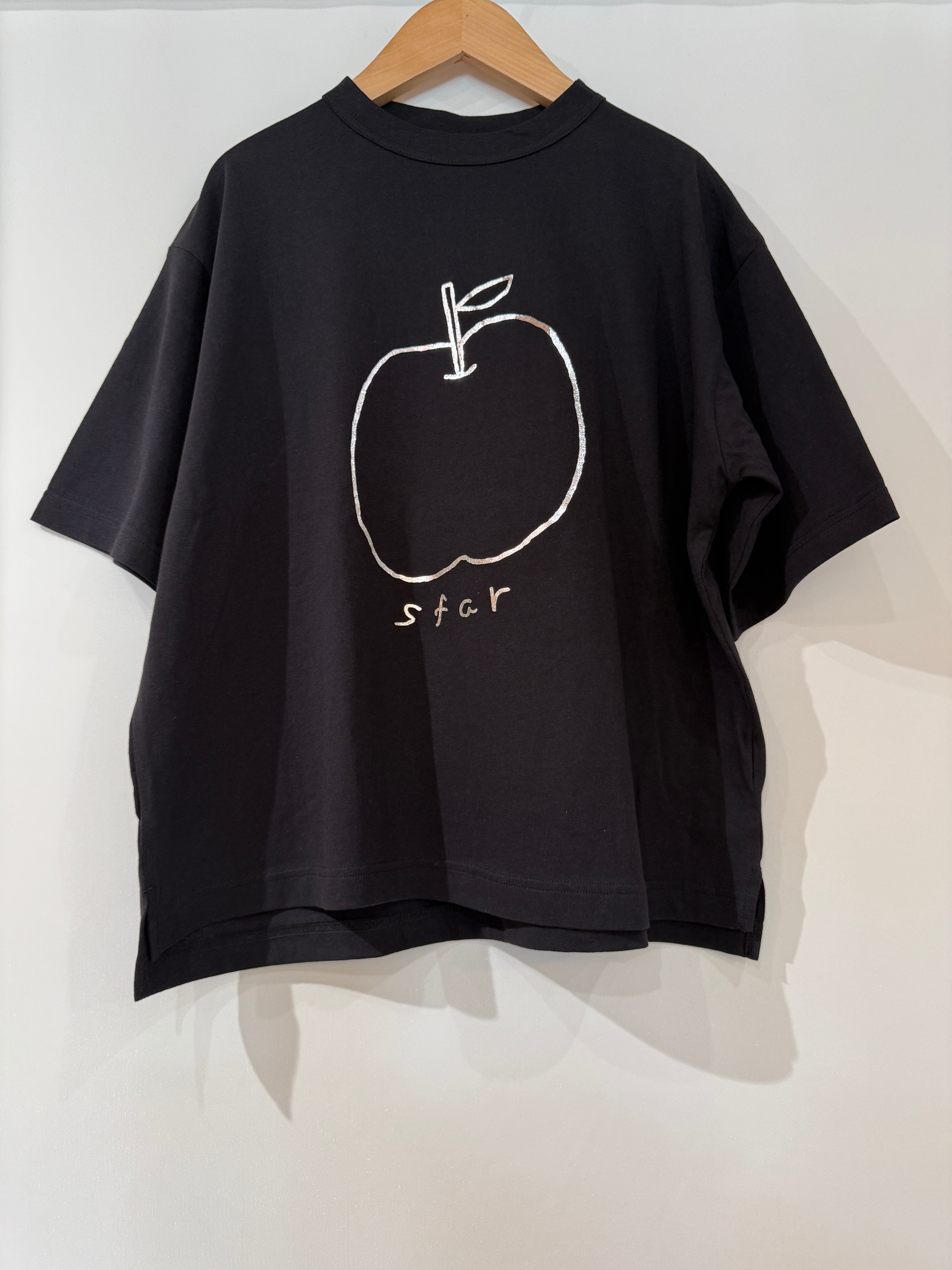 再入荷 Bliss Bunch/コットンラフィ天竺リンゴスターTシャツ ブラック