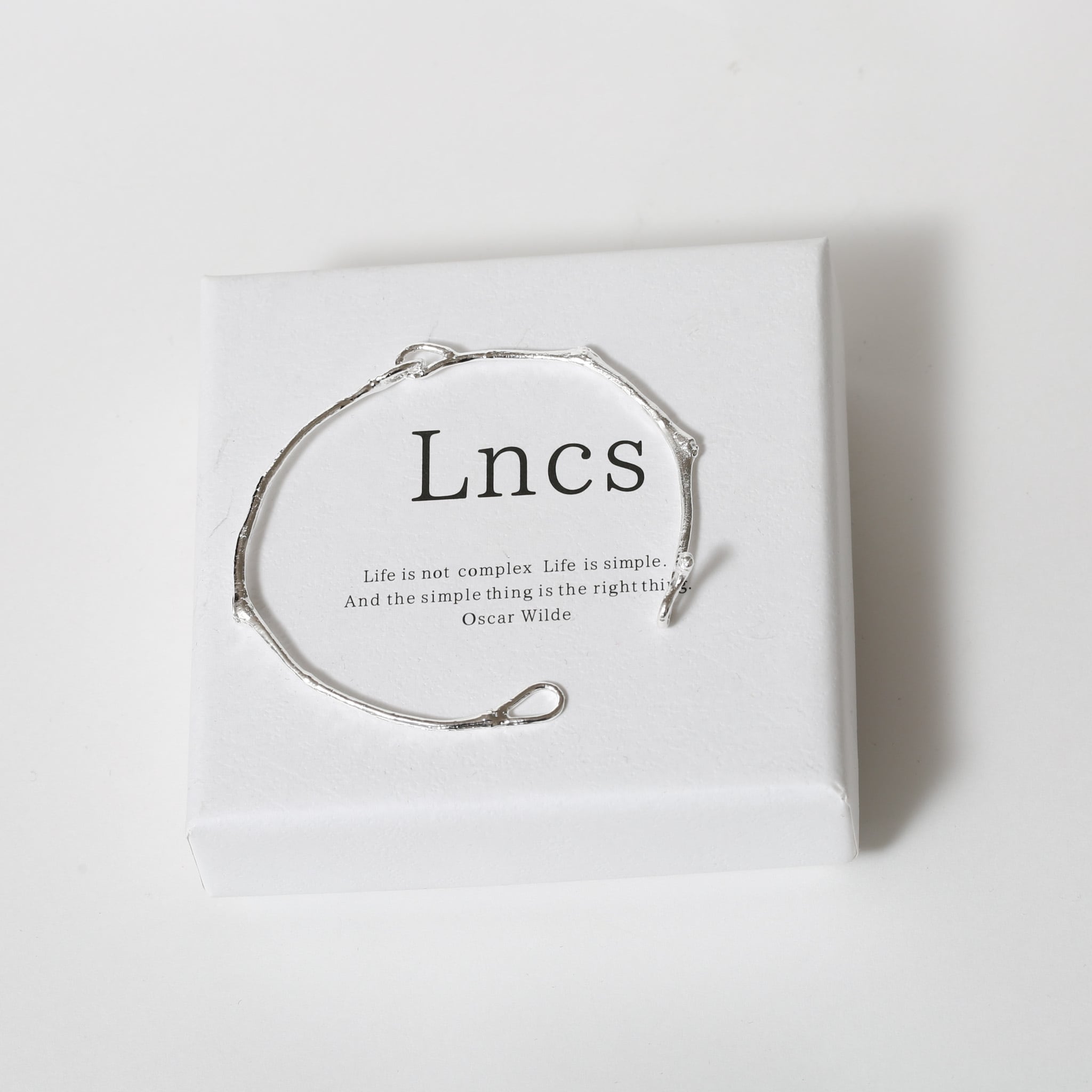 s925 Branch Texture Bangle | Lncs