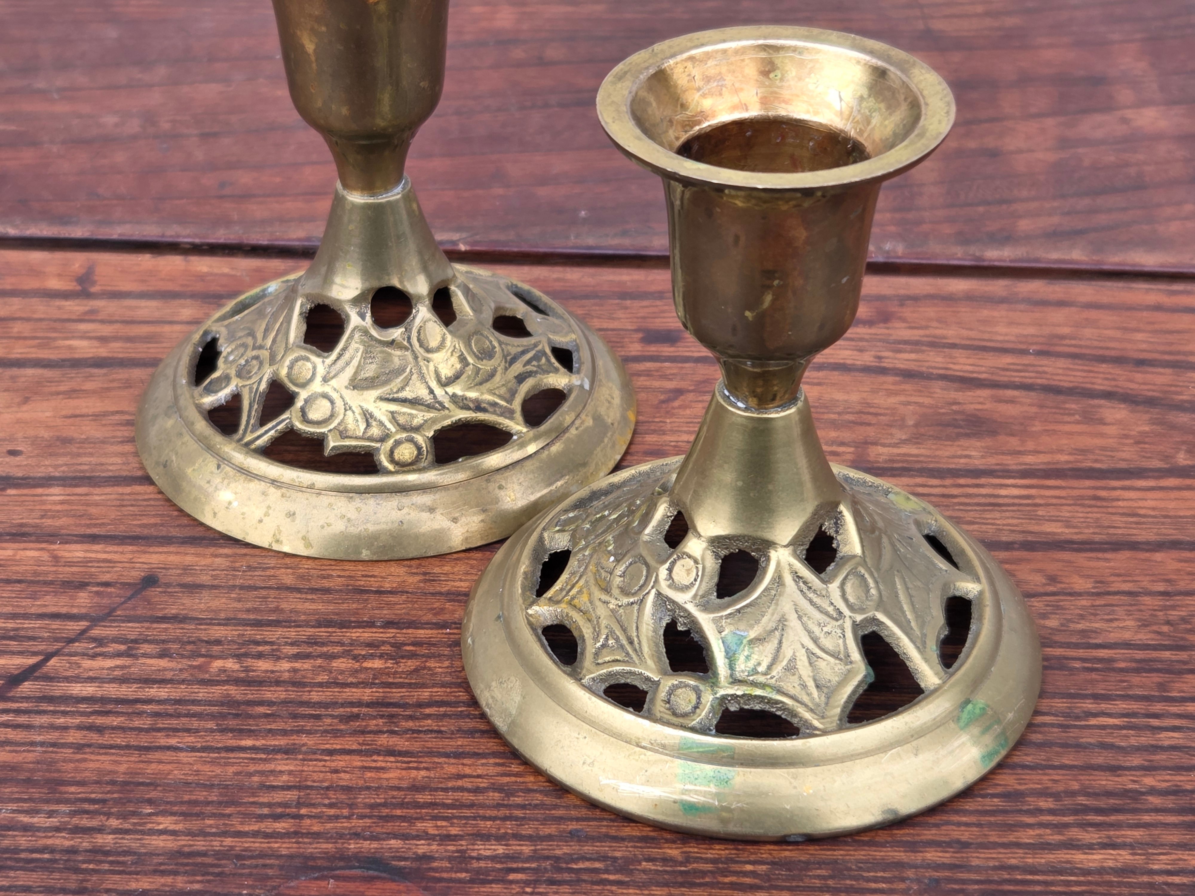 【Vintage】オランダ キャンドルスタンド 燭台 真鍮 ブラスキャンドルスタンド /f225