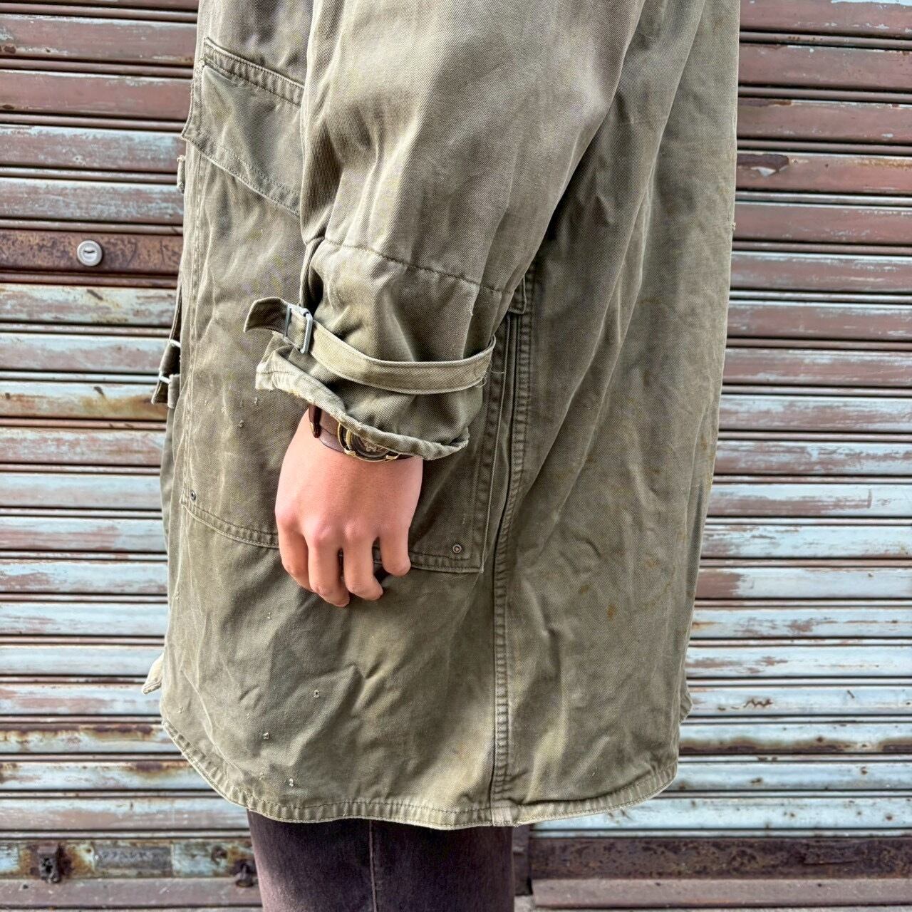 40s〜50sヴィンテージミリタリーファイヤーマンジャケット オリーブグリーン 貴重 40s usnavy 米軍実物 ファイヤーマンコート 米海軍 usarmy 50s