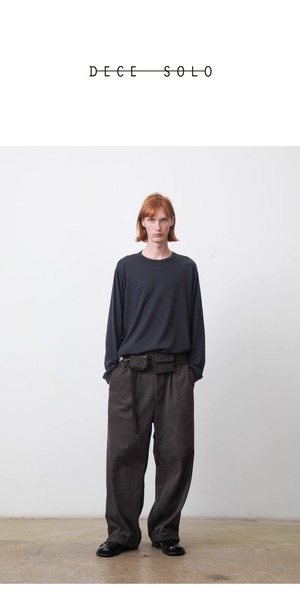 DECESOLO 26AW ウォッシャブル ウールブレンド ロングスリーブ Tシャツ