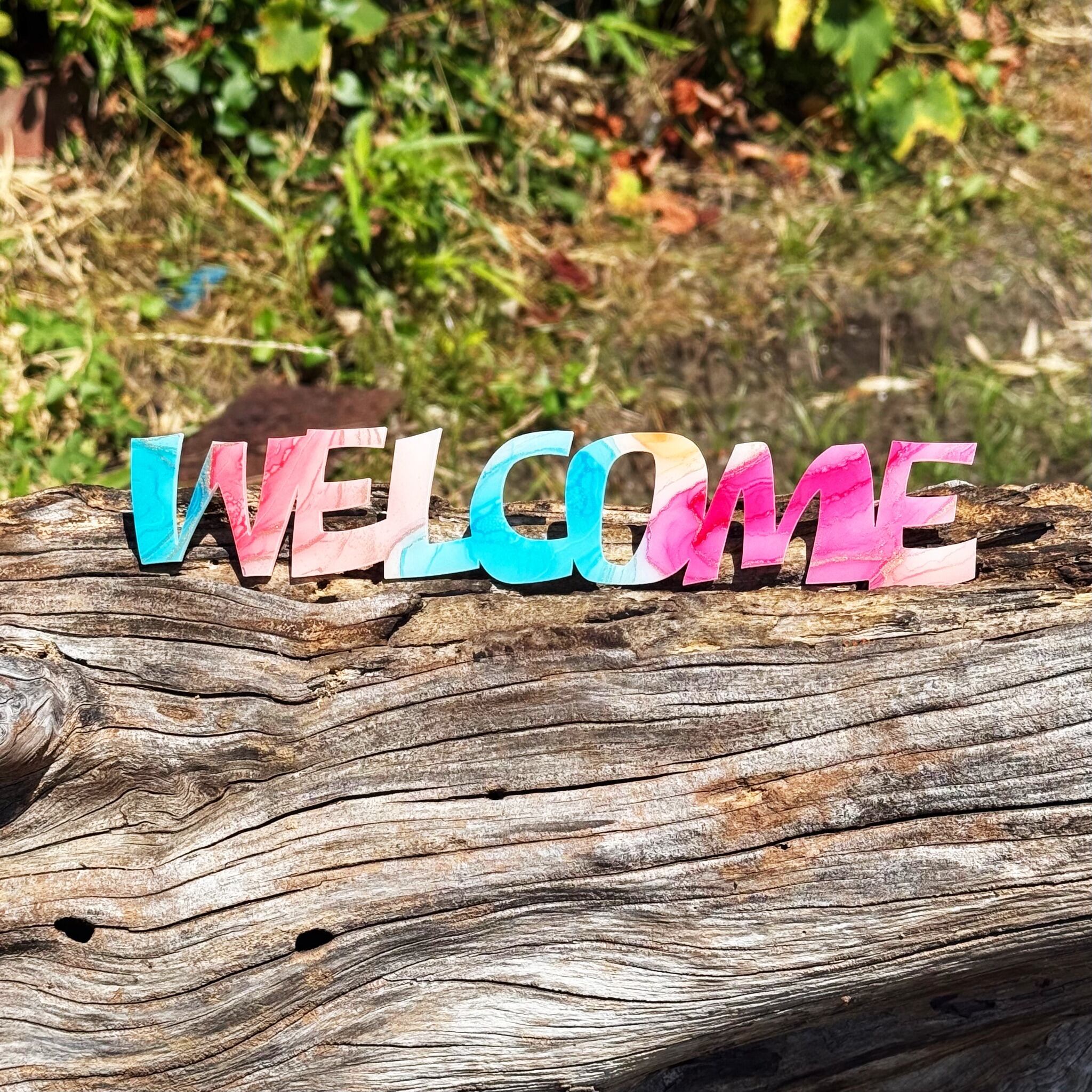 グロス♢[WELCOME]プレート (H4.5×W24cm)