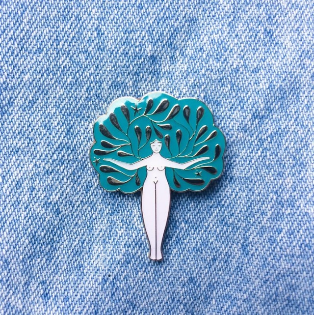 Tree Woman Pin