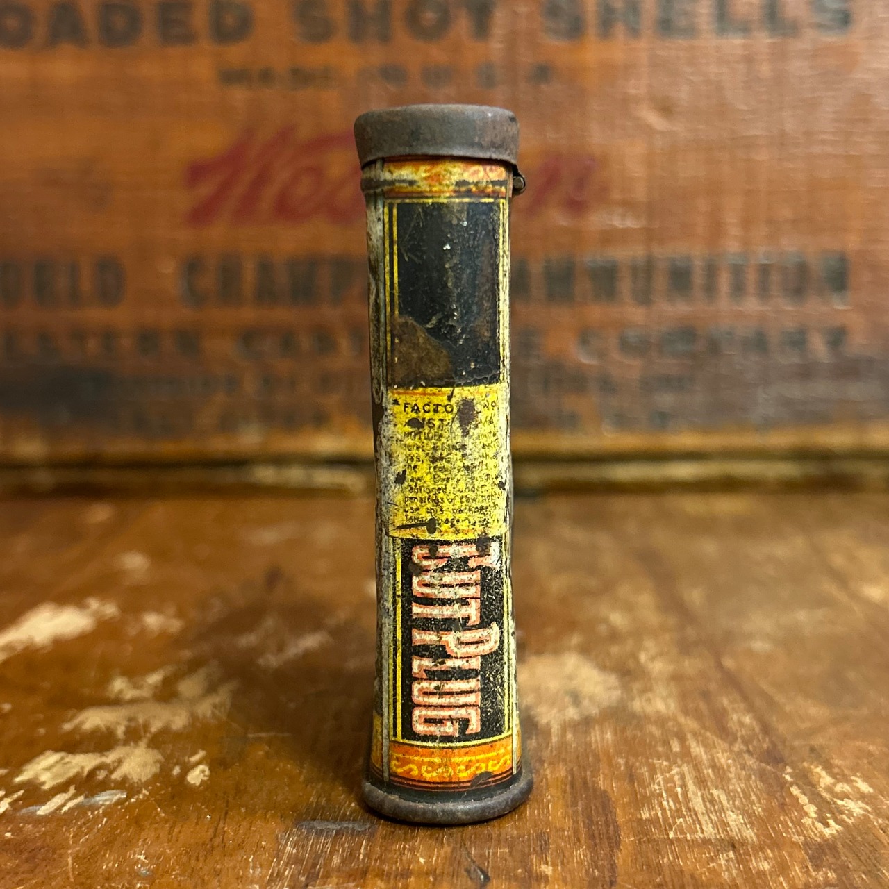 Early 1900s BUCKINGHAM BRIGHT CUT PLUG TRIAL PACKAGE アンティーク タバコ Tin 缶