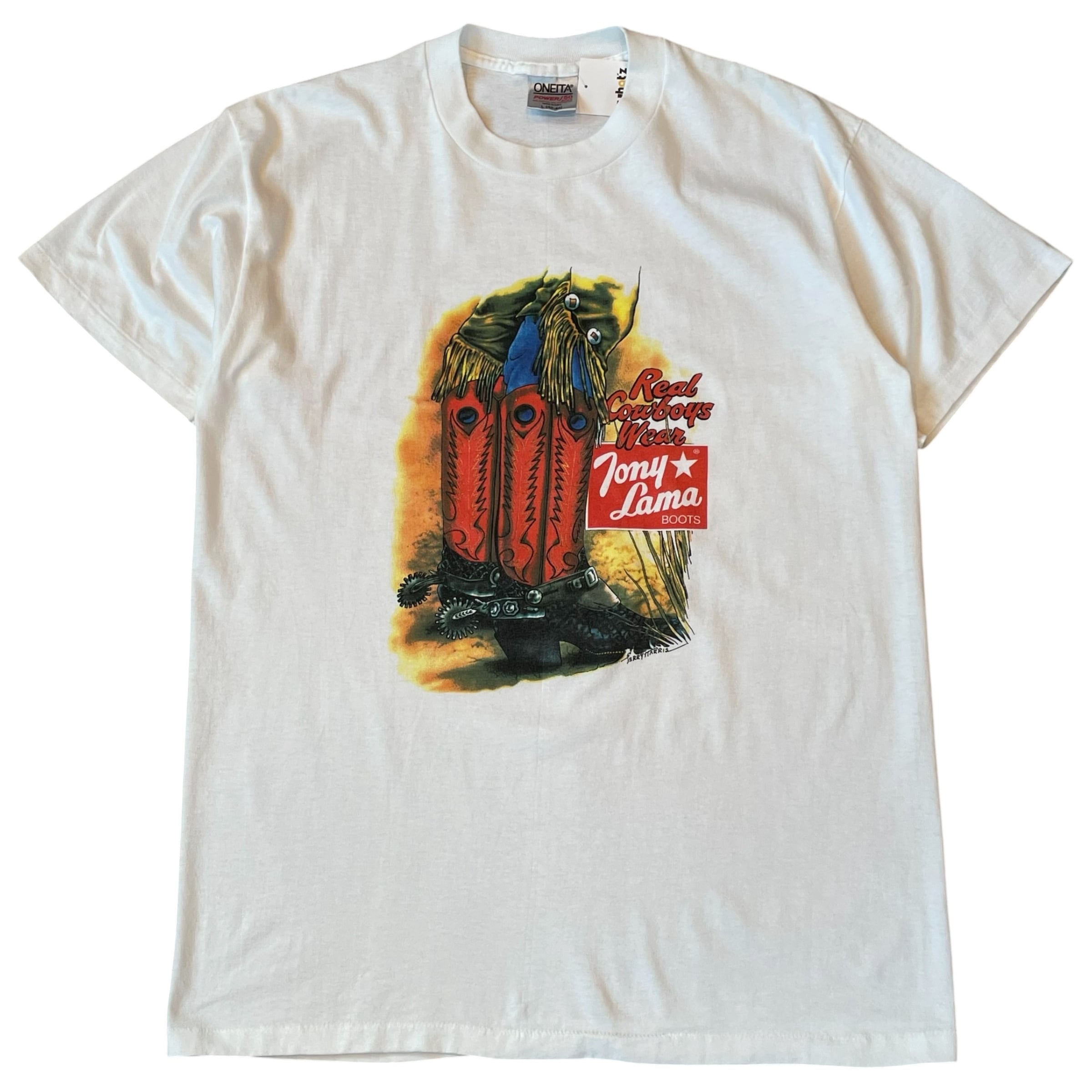 1980s Tony Lama "Real Cowboys Wear" T-shirt