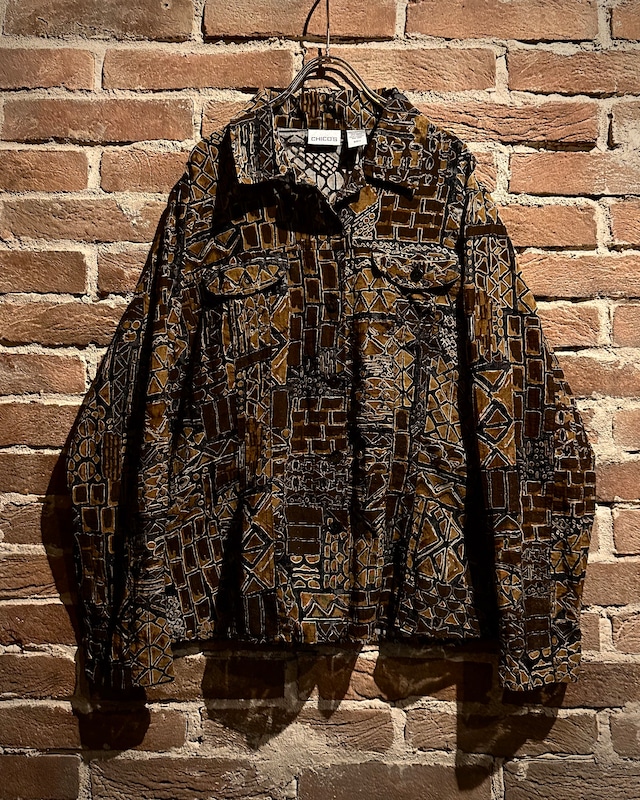 【Caka act3】“CHICO’S” Ethnic Pattern Vintage Shirt Jacket