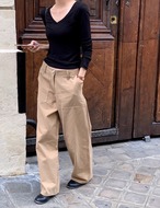 【新作5％OFF・3日間】Belt-Button Cotton Pants_2colors