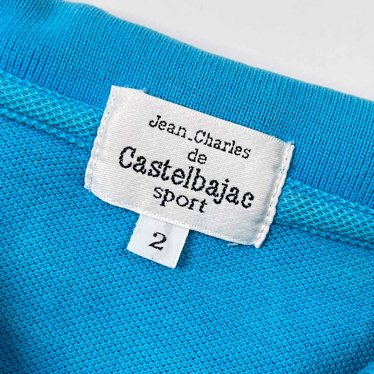 Jean Charles de Castelbajac Sport カステルバジャック スポーツ キャラデザイン 鹿の子 半袖 ポロシャツ 2/ブルー メンズ ゴルフ