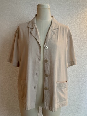 1990's Silk Open Collar Summer Shirt Jacket