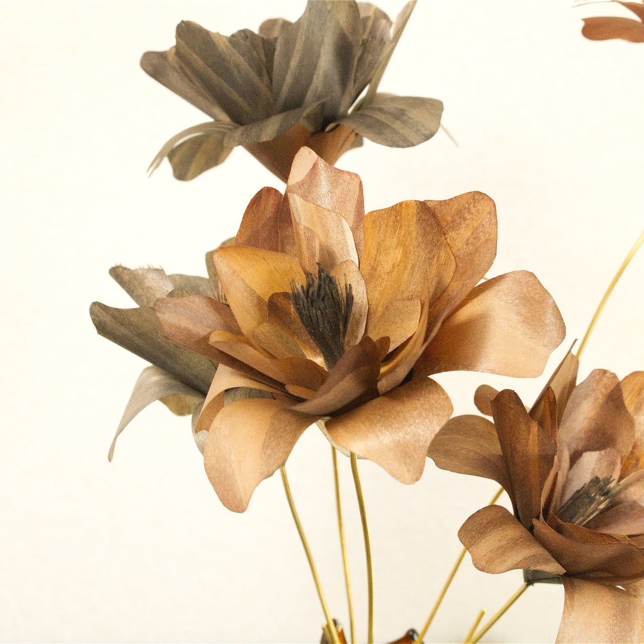 Wood Aroma Flower (Bark Brown+Sumi Black) / 木の花のアロマ