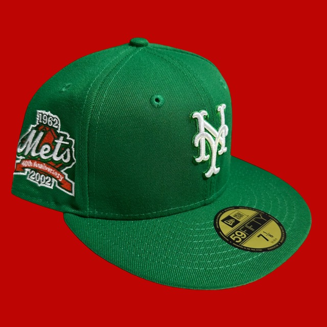 New York Mets 40th Anniversary New Era 59Fifty  Fitted / Green (Orange Brim)