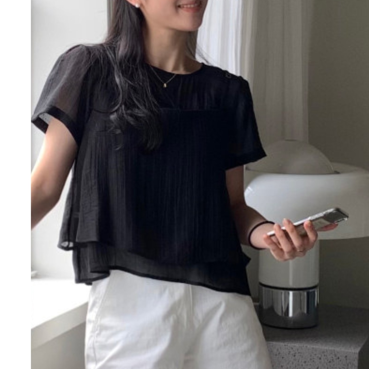 シャツ×キャミレイヤードセット　全3色　 00068