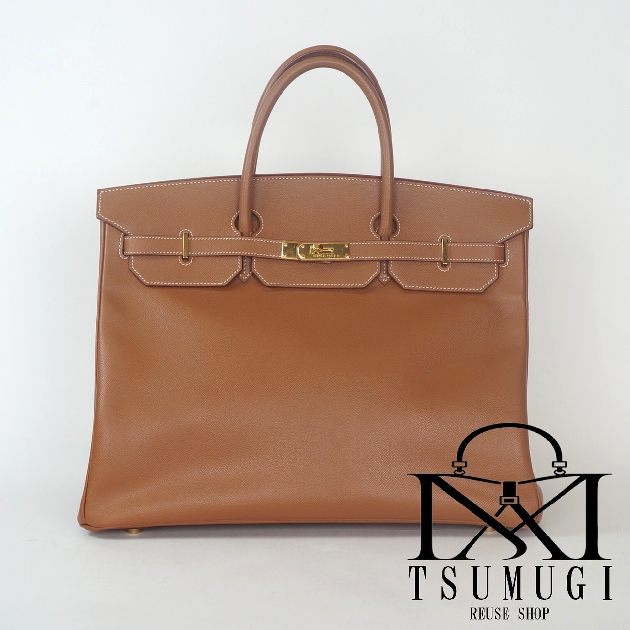 Hermès エルメス バーキン 40 ル トゥルネ クシュベル ゴールド ハンドバッグ ゴールド金具 ▢C：1999年
