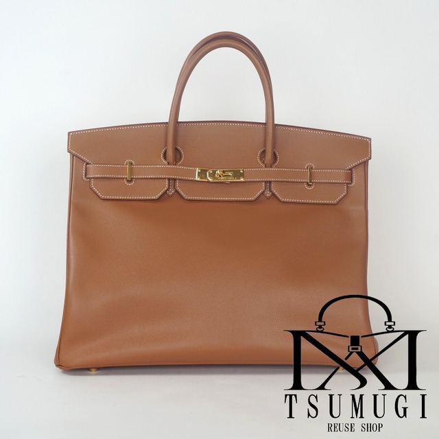 Hermès エルメス バーキン 40 ル トゥルネ クシュベル ゴールド ハンドバッグ ゴールド金具 ▢C：1999年