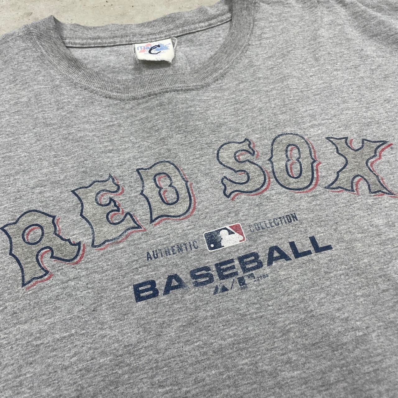 00年代 USA製 MLB ボストン・レッドソックス ロゴプリントTシャツ 