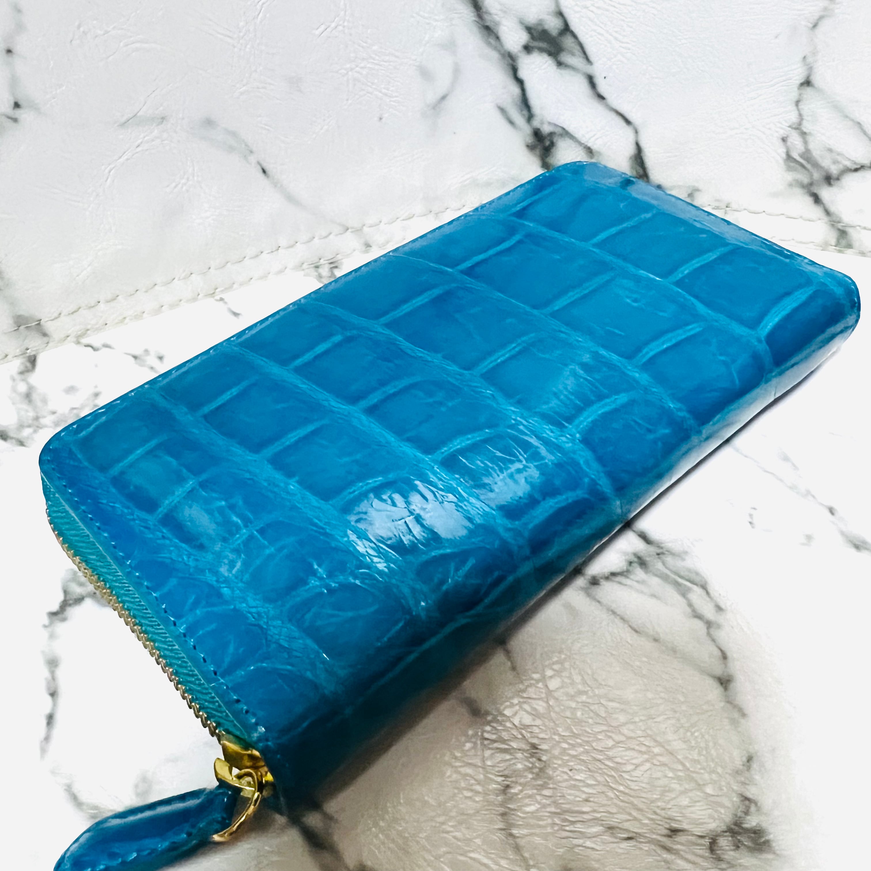 新品 クロコダイル長財布 シャイニング加工 クロコ財布 ワニ革
