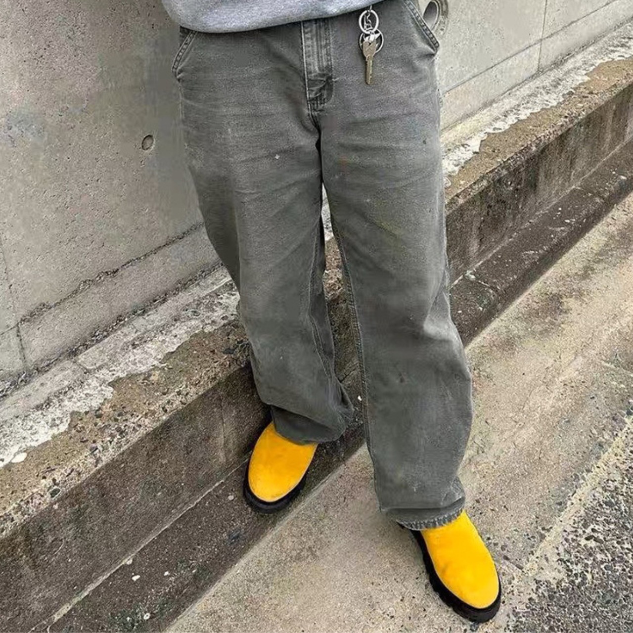 ゆったりストレートデニムパンツ af0007