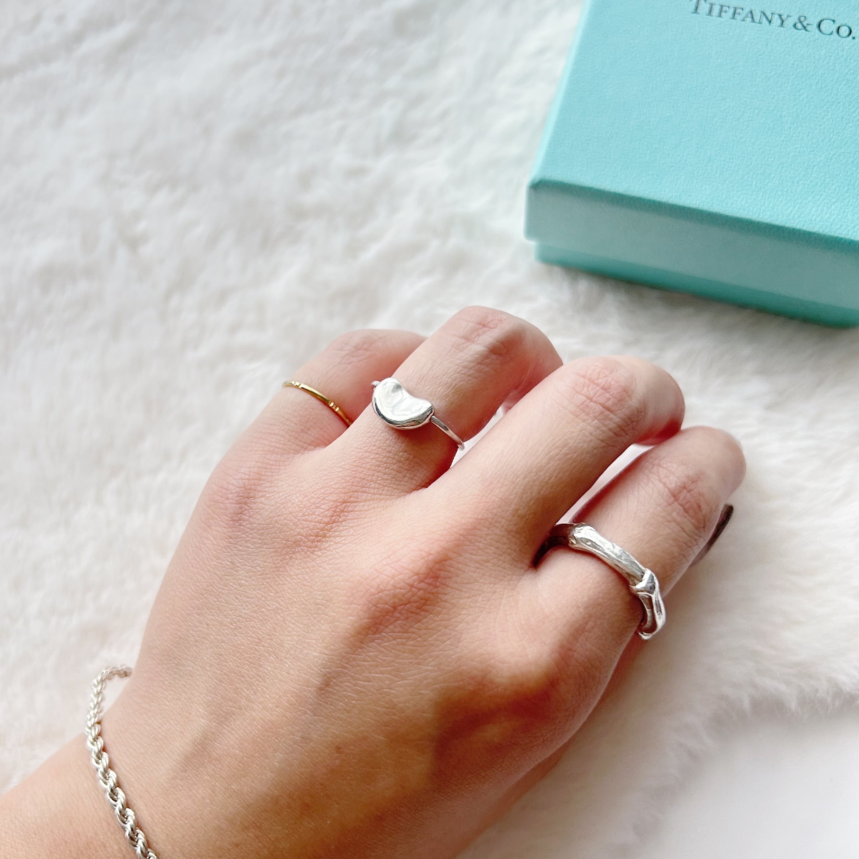 TR7097】Tiffany &Co. bean ring/silver925/ティファニー/リング