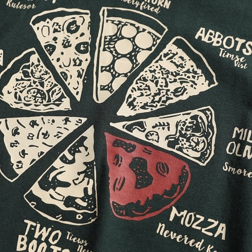 バックプリントピザTシャツ 3color KH959 | nicoilo |ニコイロ