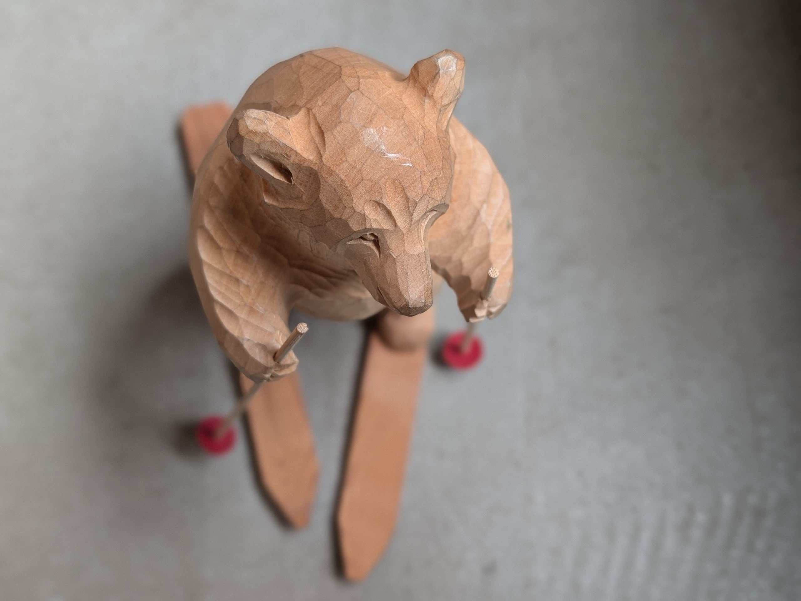 上西捷敏 スキー熊 #4 | 木彫りの熊 | inoya | Basic Life Store