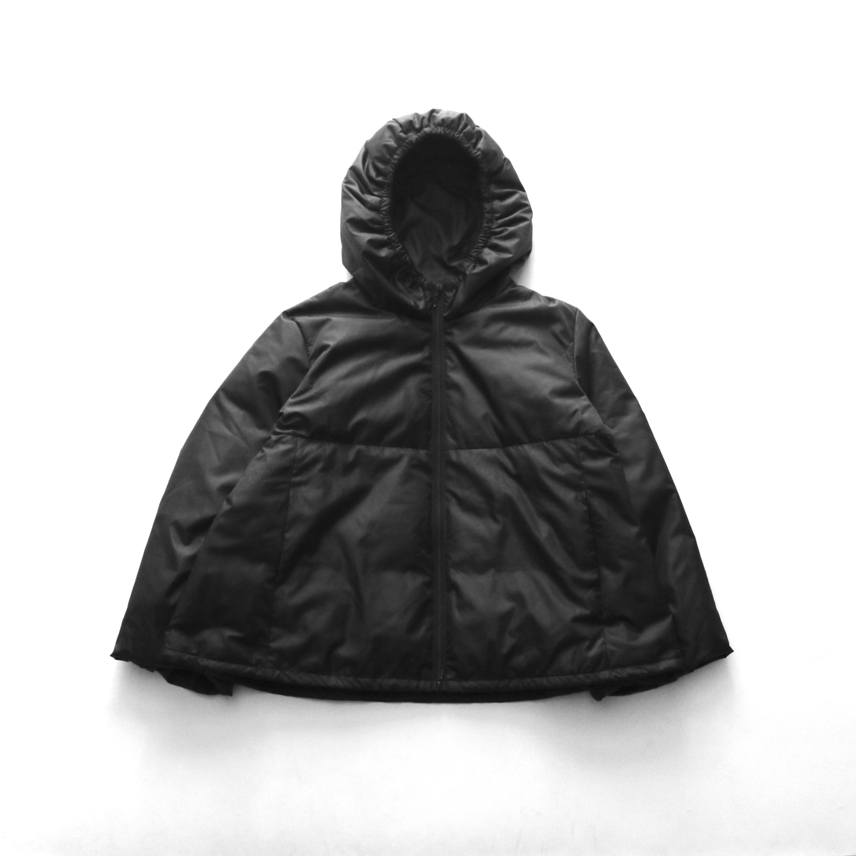 mizuiro ind ダウンワイドジャケット　ブラック mizuiro ind(ミズイロインド) / ダウンジャケット