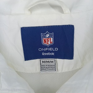 リーボック　ナイロンプルオーバー　ハーフジップ　NFL　ゲーム　ホワイト　M