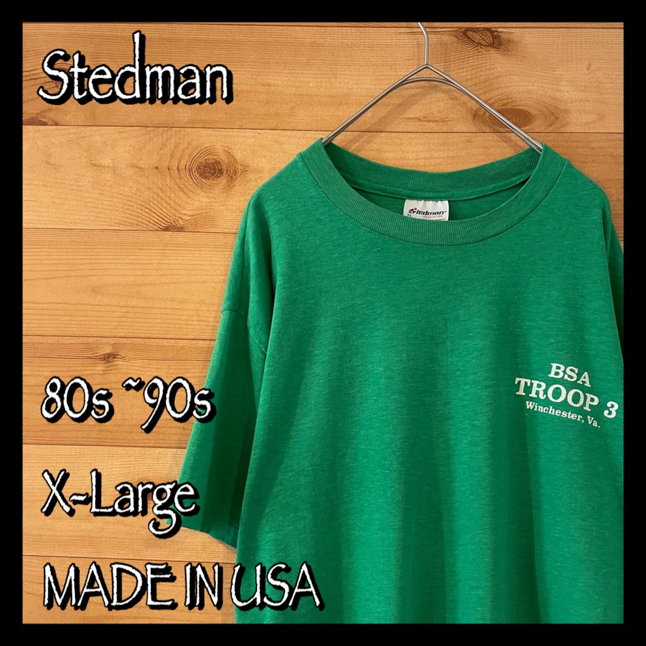 【STEDMAN】80s 90s USA製 ワンポイント Tシャツ ステッドマン X-Large アメリカ古着