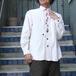 EU VINTAGE signe incognito ANILAM PATTERNED EMBROIDERY LINEN DESIGN TYROLEAN SHIRT/ヨーロッパ古着アニマル柄刺繍リネンデザインチロリアンシャツ