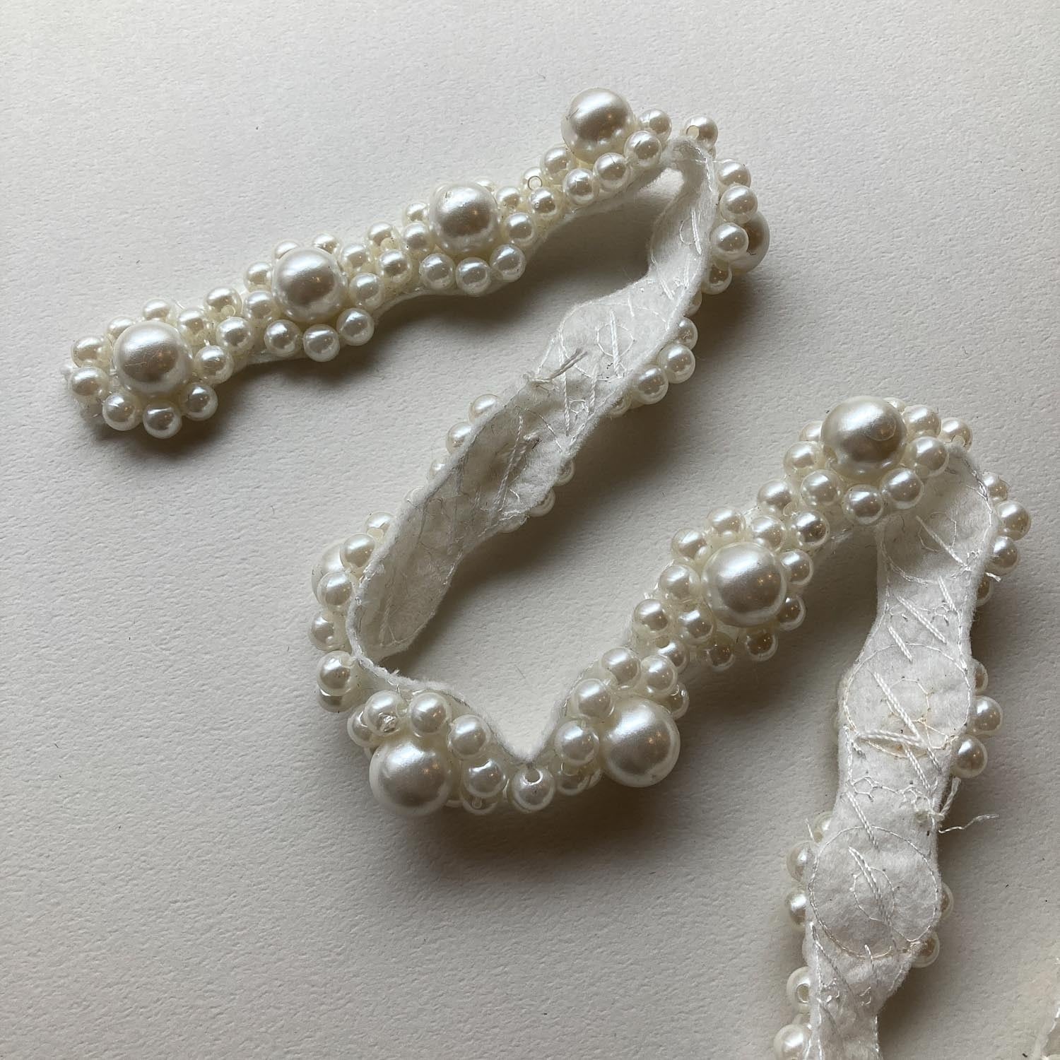 お花ビーズ刺繍リボン（50cmカット） | Dua-アクセサリーパーツショップ