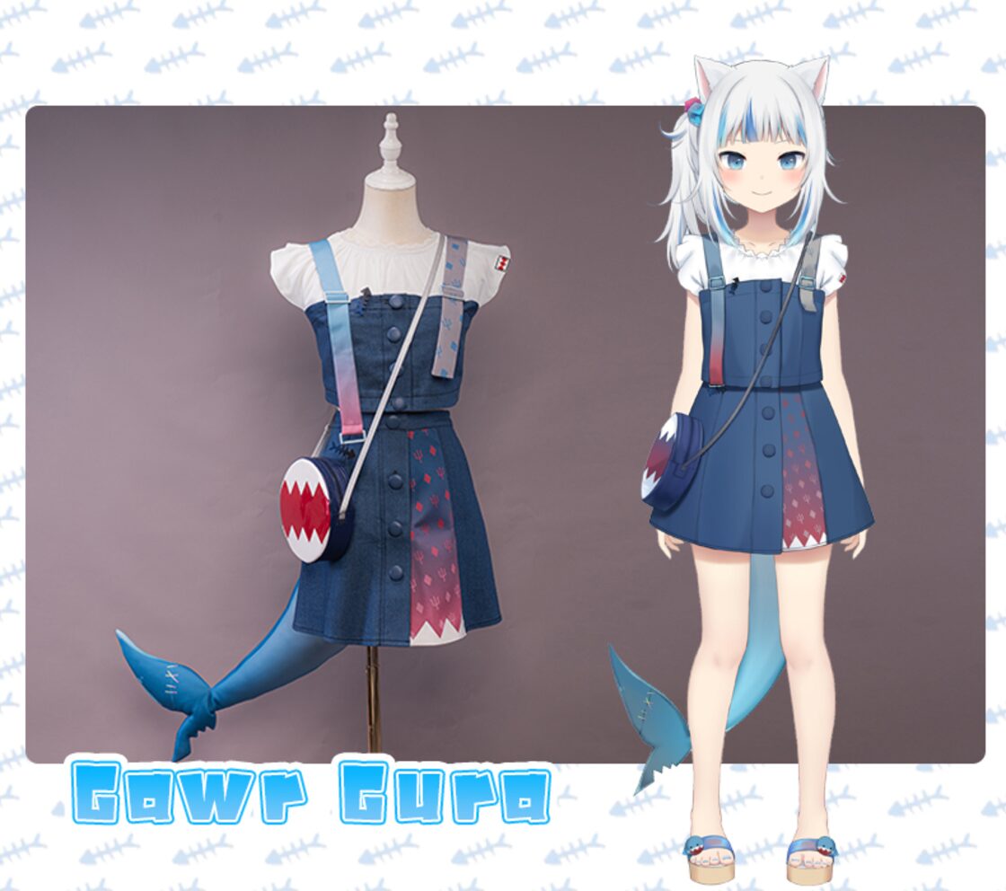 ホロライブEN がうる・ぐら Gawr Gura 夏衣装 コスプレ 衣装 セット 