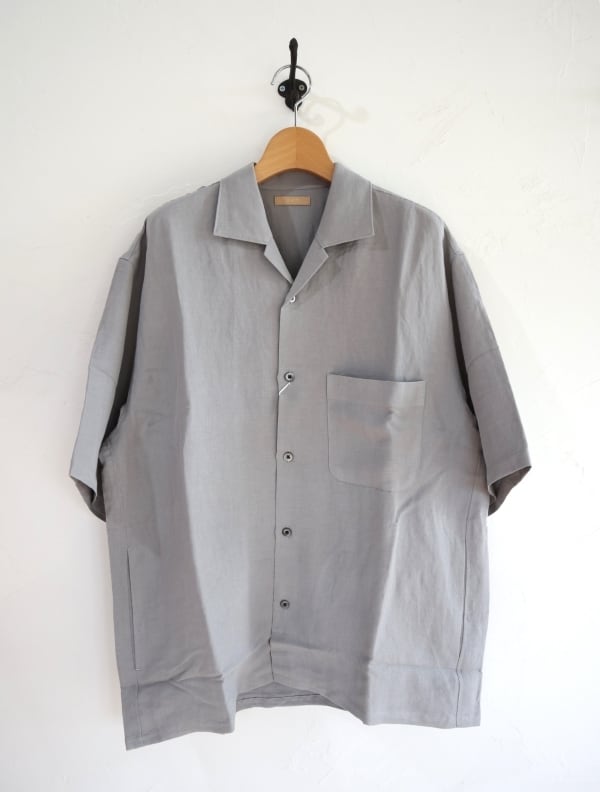 聞天 LAMOND(ラモンド) LINEN RAYON OPEN COLLAR SHORT SLEEVE SHIRT