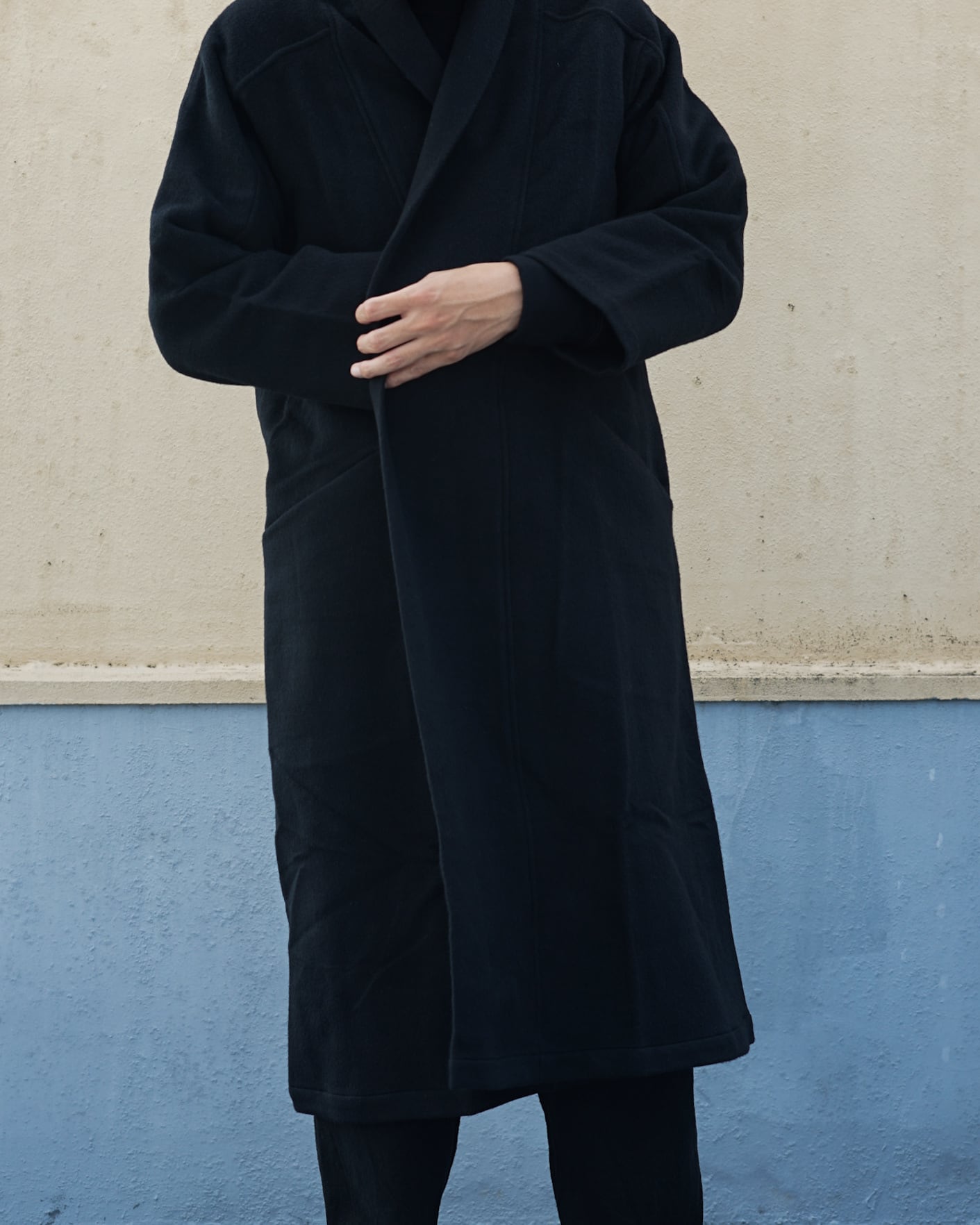 MITTAN ミッタン 半纏コート シルクコート ブラック 黒 サイズ2 中古・古着通販】MITTAN (ミッタン) 半纏コート ブラック サイズ