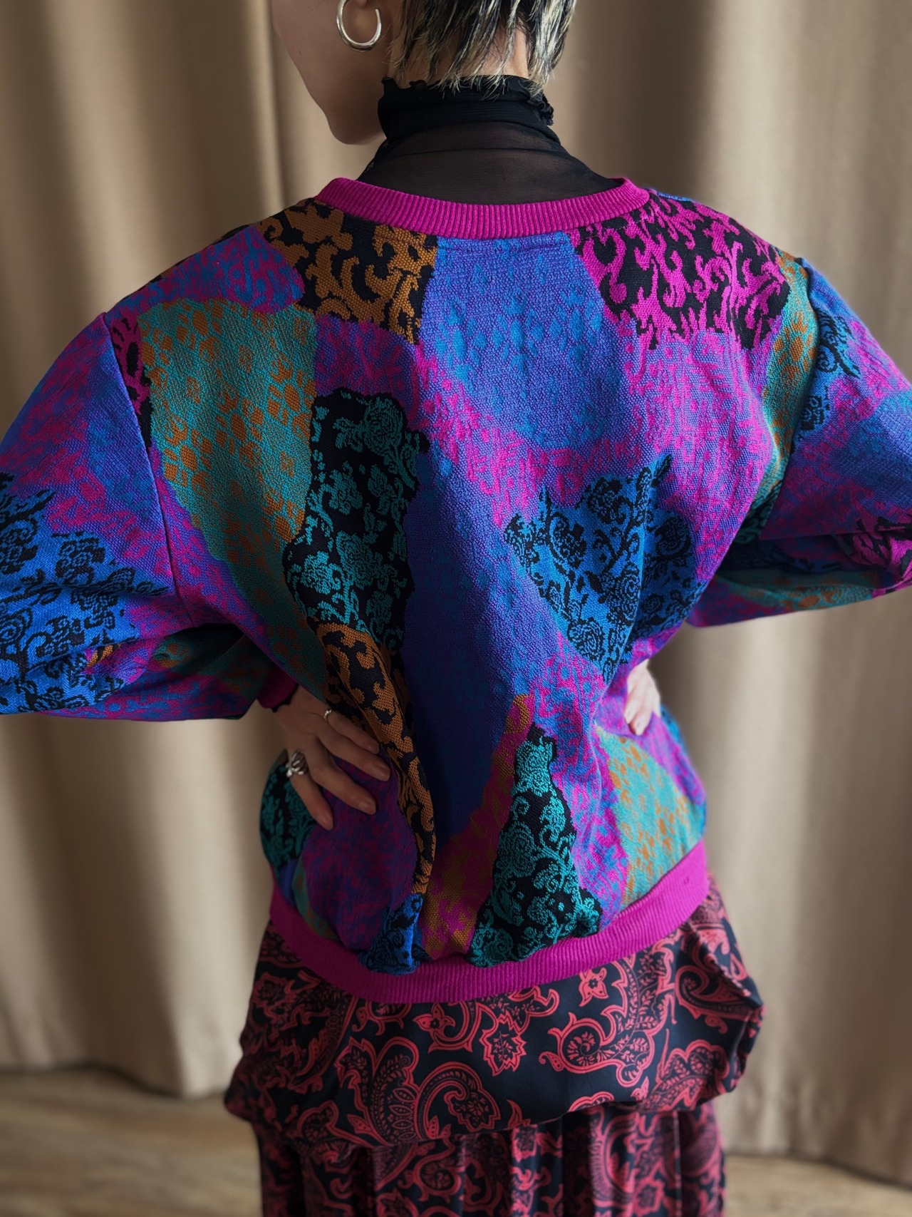 geometric art design knit-5119-12