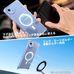 Hy+ AQUOS wish5 ケース SH-52F / A502SH / SH-M32 対応 MagSafe ケース 耐衝撃 クリア ハイブリッド 背面ポリカーボネート 側面TPU 薄型 軽量 ショルダーストラップ対応 取り外し可能パーツ付き 透明クリア