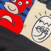 Jean Charles de Castelbajac Sport カステルバジャック キャラデザイン ウール ニット セーター 3/マルチ メンズ ゴルフ