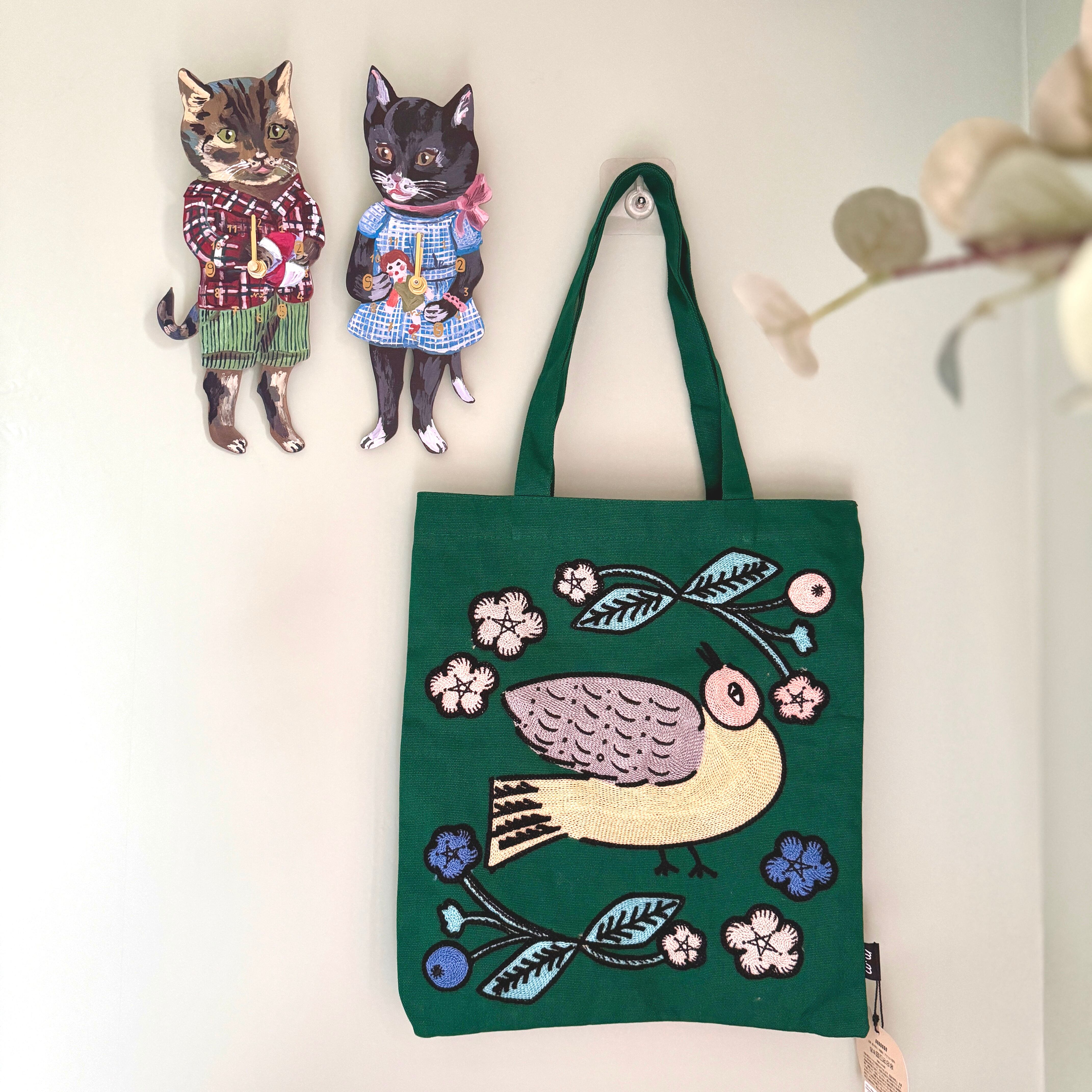 大流行中！ 作家もの 猫 刺繍バッグ （オーダーメイド】愛犬・愛猫の刺繍 ハンドバッグ