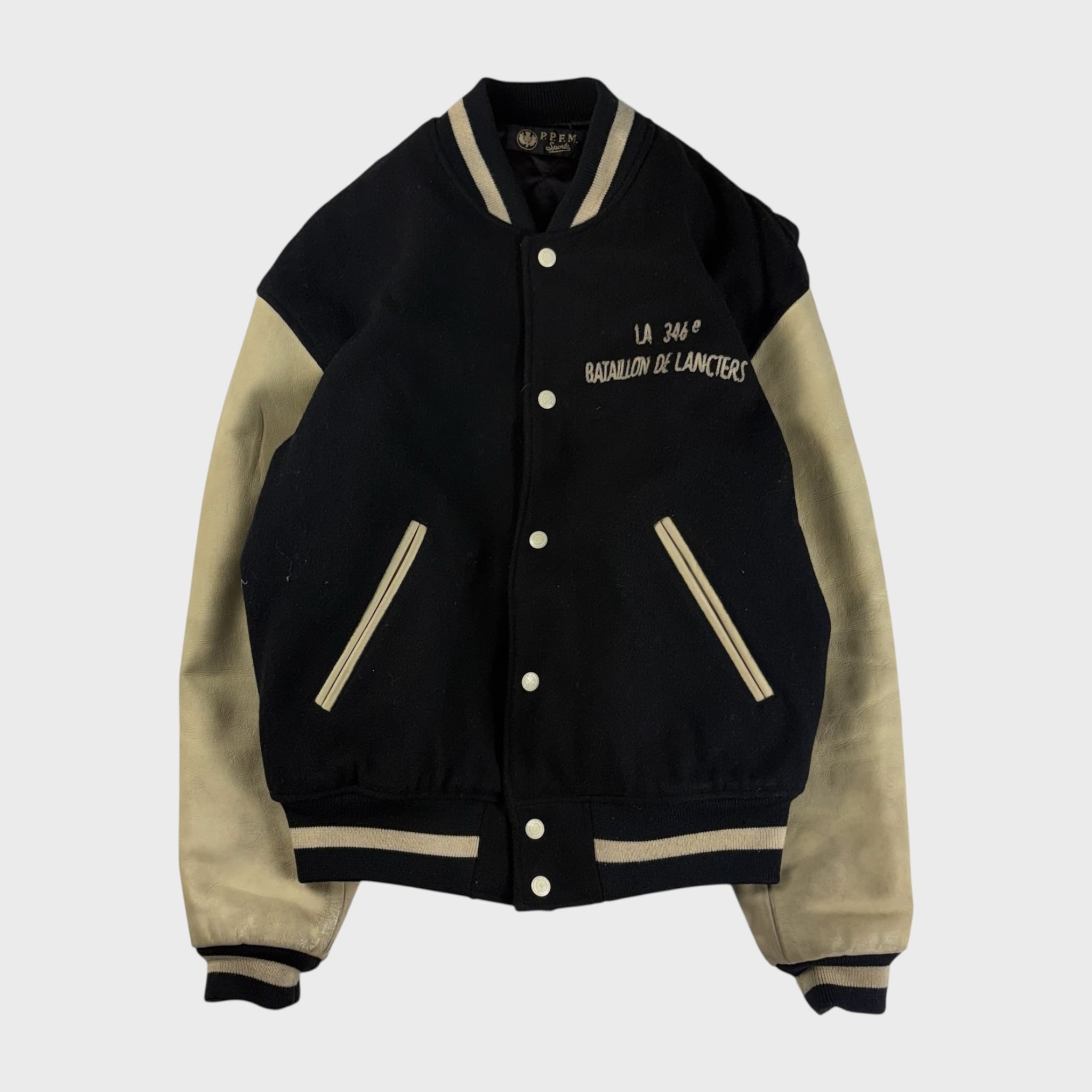 PPFM スタジャン 90's】 PPFM レザー切り替え L相当 スタジャン スタジアムジャケット