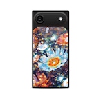 秋桜 - 和風 四角型 強化ガラスiPhoneケース