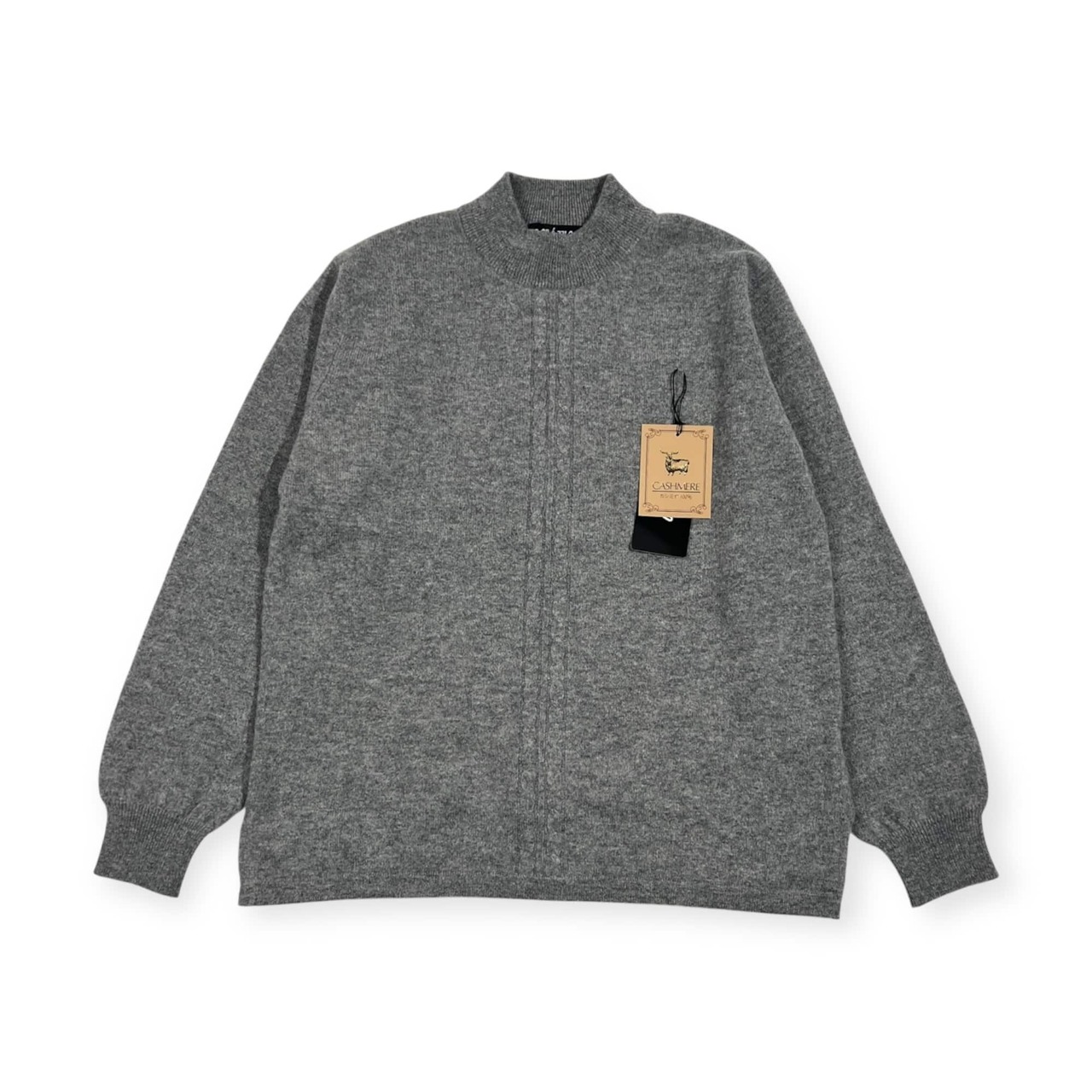 カシミヤ100% 新品 タグ付き CORAZZIO コラッジオ ニット セーター M~L/グレー レディース