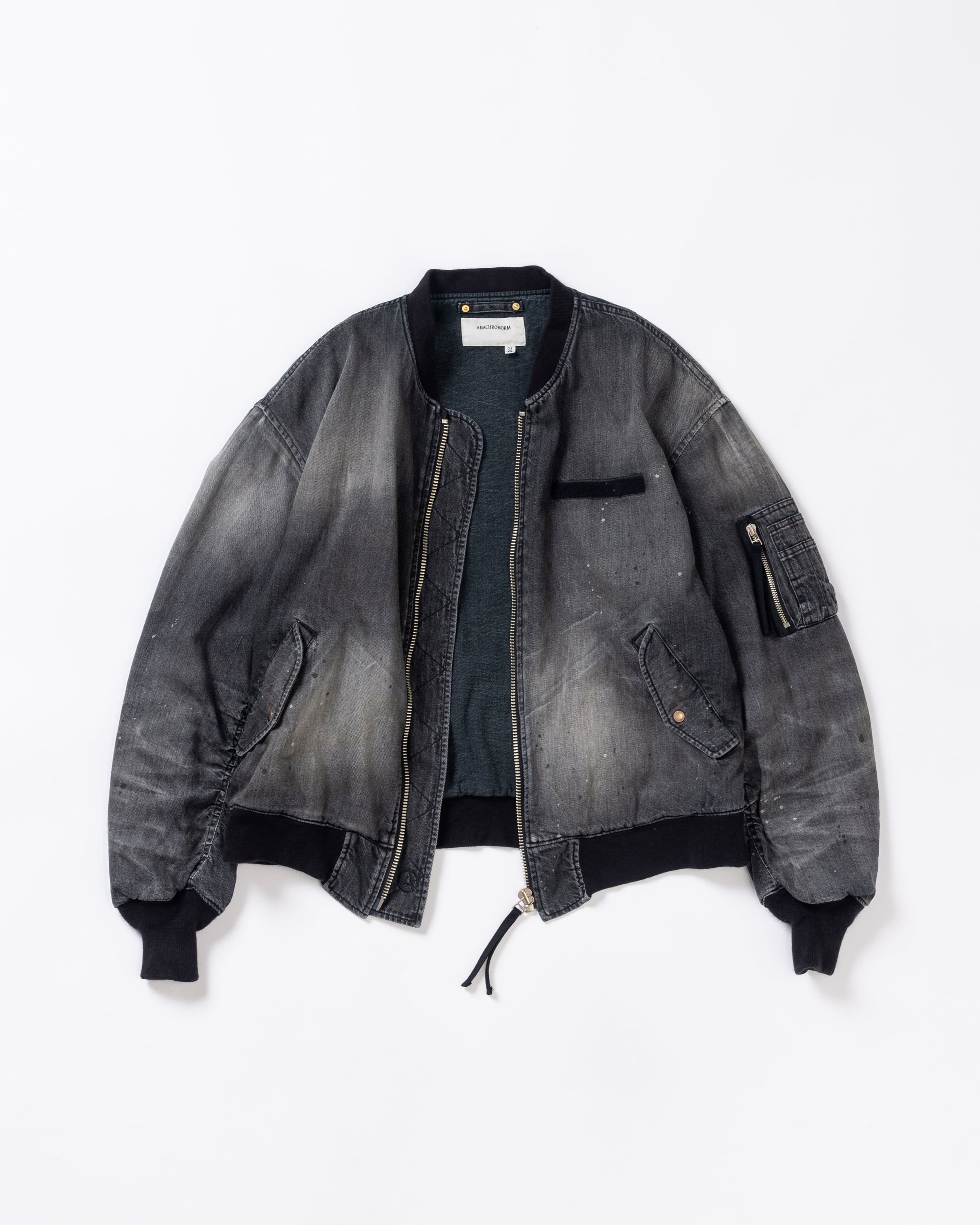 ANACHRONORM/アナクロノーム AGING DUAL DENIM MA-1 BLACK (AGING