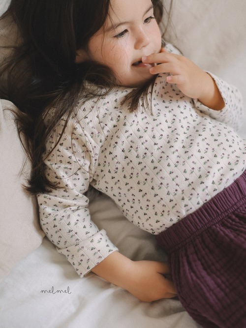 melmel［取寄］flower rib tee 26autumn