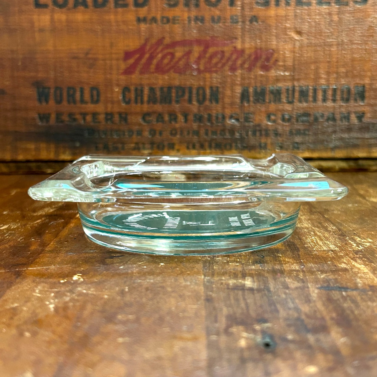 VINTAGE BERNER FURNITURE & APPLIANCES GAMBLE STORE ガラス アッシュトレイ 灰皿 USA