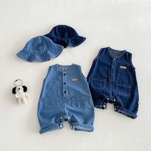 【BABY】デニムノースリーブオールインワン
