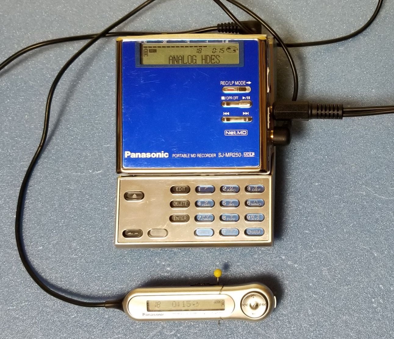 MDポータブルレコーダー Panasonic SJ-MR250 MDLP 完動品・動作保証